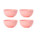 Axyaa Pink Plastic Cereal Bowls - Set of 4/6/8, Reusable for Home & Outdoor Dining