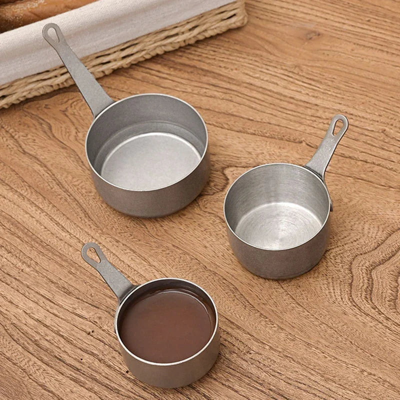 Axyaa Stainless Steel Seasoning Cups Set for Steak and Sauce - Small and Stylish
