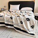Axyaa Double Layer Artificial Lamb Wool Blanket: Thick & Cozy Sofa Throw for Fall/Winter