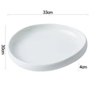 Axyaa Solid Color Salad Plate Set: Creative Tableware in Irregular Shape for Restaurant & Kitchen