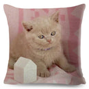 Cute Cat Print Fold Ear Pet Pillowcase for Cozy Home Decor by Axyaa