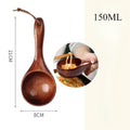 Axyaa Natural Wood Large Spoon for Ramen and Rice - Kitchen Essential