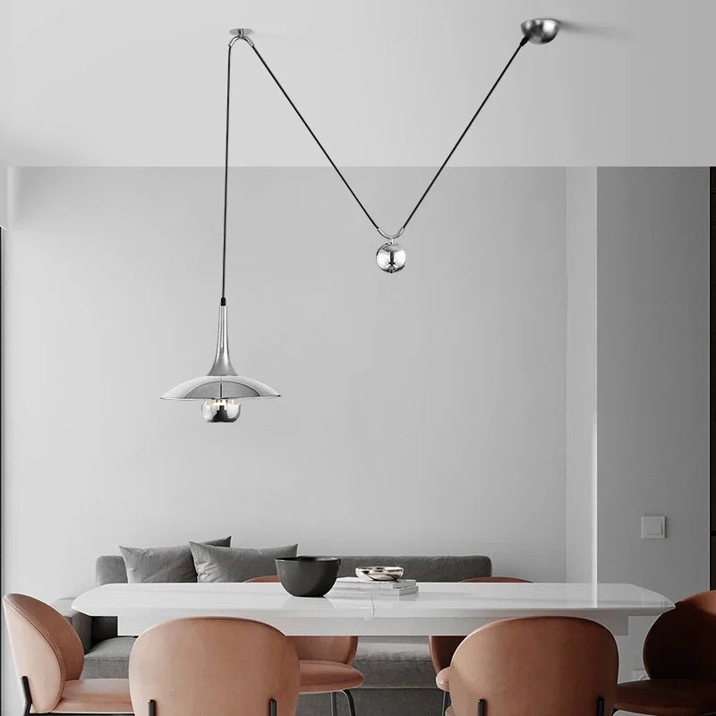 Axyaa UFO Shift Pendant Light - Height Adjustable Creative Personality Restaurant Lamps