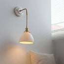 Axyaa Ceramic LED Wall Sconce with Adjustable Copper Arm - New Style