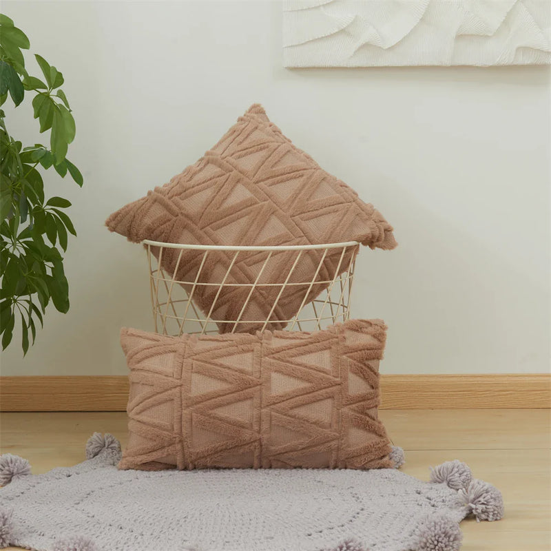 Axyaa Soft Plush Cushion Cover Set for Autumn Home Decor