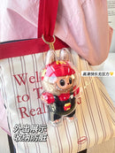 Axyaa Labubu Plush Dolls Display Protective Cover: Portable Transparent Organizer Box