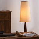 Axyaa Retro Wood Floor Lamp with Fabric Shade for Home Décor