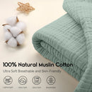 Axyaa 6-Layer Boho Cotton Muslin Throw Blanket - Lightweight & Breathable