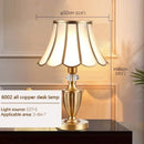 Axyaa Luxury Glass Copper LED Table Lamp for Home Living Room