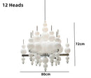 Axyaa Black White Beads Chandelier Moon Tears Pendant Luxury Kitchen Hanging Lamp