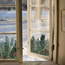 Axyaa Pine Tree & Pinecone Window Clings, Static Xmas Decor for Glass Displays