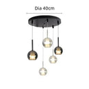 Axyaa Luxury Bubble Glass Pendant Lights for Restaurant, Staircases, & Bedside Chandeliers