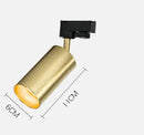 Axyaa Gold Black Track Lighting Fixture with GU10 LED Spotlights