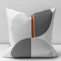 Soft Chenille Geometric Cushion Cover 45x45 for Neutral Home Decor - Axyaa