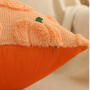Axyaa Plush Pumpkin Orange Throw Pillow Cover Halloween Decor