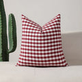 Axyaa Striped Cushion Cover 45x45cm - Hawthorn Red Ivory Polyester Pillow Cover