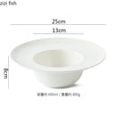 Axyaa Circular Ceramic Straw Hat Bowl for Molecular Cuisine and Desserts