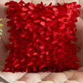 Axyaa Soft Leaf Satin Sofa Cushion Cover for Wedding Party Decoration