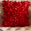 Axyaa Soft Leaf Satin Sofa Cushion Cover for Wedding Party Decoration
