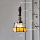 Axyaa Vintage LED Pendant Lamp with Copper Socket and Glass Shade