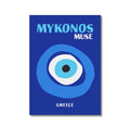Mykonos Palm Miami Wall Art Poster Print by Axyaa - Boho Maximalist Style