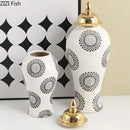 Axyaa Large Ceramic Vase for Flower Arrangement and Hydroponic Displays