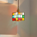 Axyaa Glass Square LED Pendant Lights - Nordic Decor Small Hanging Lamp