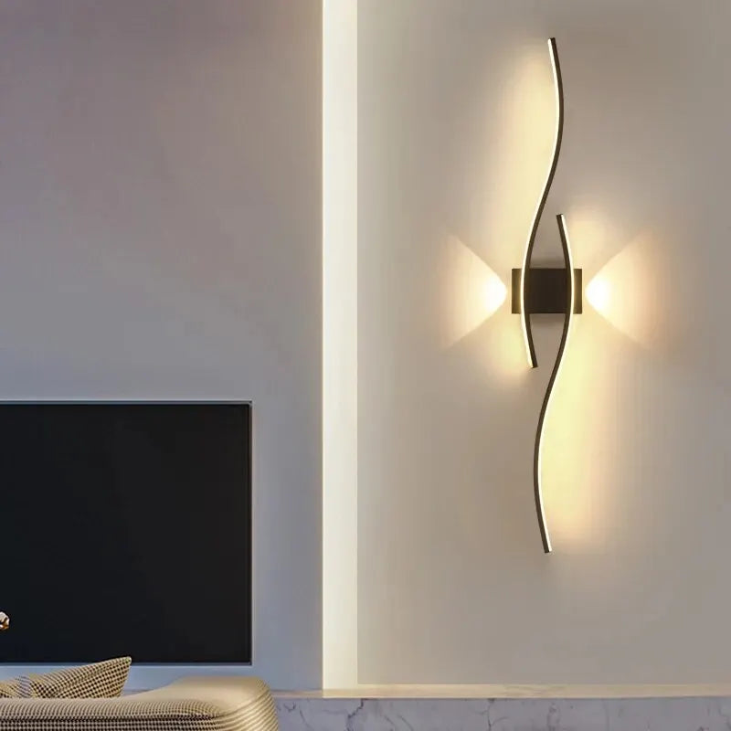 Axyaa Aluminum LED Wall Sconce for Modern Living Room Lighting