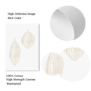Axyaa Beige Line Abstract Canvas Wall Art Print Set for Modern Minimalist Home Decor