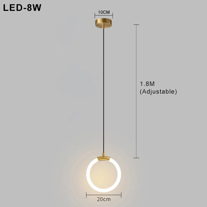 Axyaa Nordic Pendant Light: Postmodern Luxury for Restaurant, Bedroom, and Staircase.