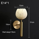 Axyaa Modern Chinese Style Bedside Marble Wall Lamp for Luxury Living Room Lighting