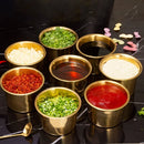 Axya Stainless Steel Seasoning Set with Lid - Salt Pepper Storage Spice Jars