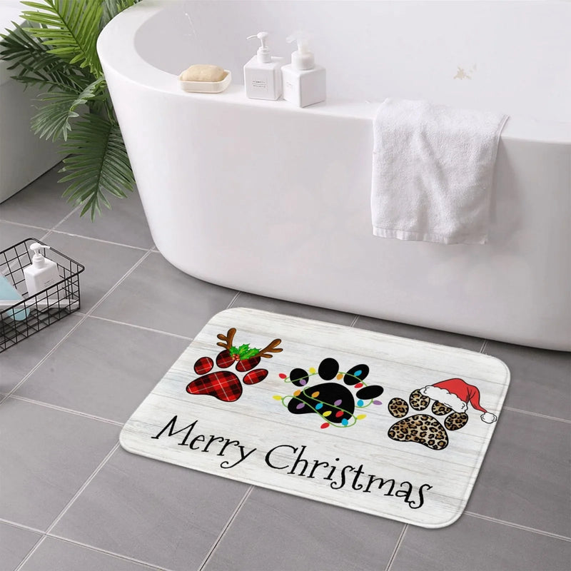 Axyaa Christmas Home Decoration Door Mat - Absorbent & Non-Slip Soft Floor Mat