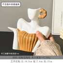 Axyaa Woman Statue Ceramic Vase | Home Decoration Flower Arrangement Accessory