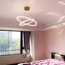 Axyaa Luxurious Circle Pendant Light with Dimmable LED and K9 Crystals for Parlor