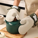 Axyaa Silicone Oven Gloves for Kitchen Baking - Thick Insulation, Anti-Slip & Anti-Scald