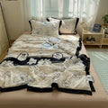 Axyaa Hepburn Lace Cotton Summer Quilt Set