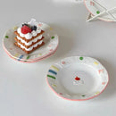 Axyaa 6 Inch Ceramic Dessert Plate Ins Style Breakfast Tray