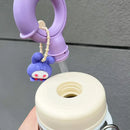 Axyaa 580ML Cute Glass Water Bottle With Straw, Tea Separation, Portable for Girls