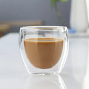Axyaa Double Wall Glass Cup - Round Style Solid Color Glass Mug
