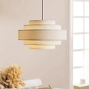 Axyaa Minimalist Fabric Pendant Chandelier for Modern Bedroom and Bar