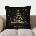 Axyaa Snowman Leopard Print Christmas Pillow Cover for Sofa, Bedroom, Car