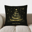 Axyaa Snowman Leopard Print Christmas Pillow Cover for Sofa, Bedroom, Car