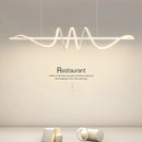 Axyaa Modern Minimalist Dining Room Chandelier | Eye Protection Long Bar Light