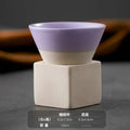 Axyaa Hand-Painted Ceramic Espresso Coffee Cup Set with Base.
