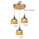 Axyaa Vintage LED Pendant Lamp with Copper Socket and Glass Shade