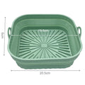 Silicone Air Fryer Tray Liners by Axyaa - Reusable Foldable Mat for Oven Baking