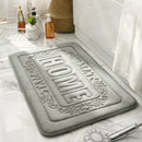 Axyaa Khaki Foam Bath Mat: High-Quality Rectangle Rug for Bathroom, Kitchen, or Bedroom