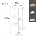 Axyaa Glass Cloud Staircase Pendant Lamp for Apartment Villa Living Room