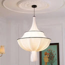 Axyaa French Creamy E27 Chandelier Nordic Art Decor Lampara
